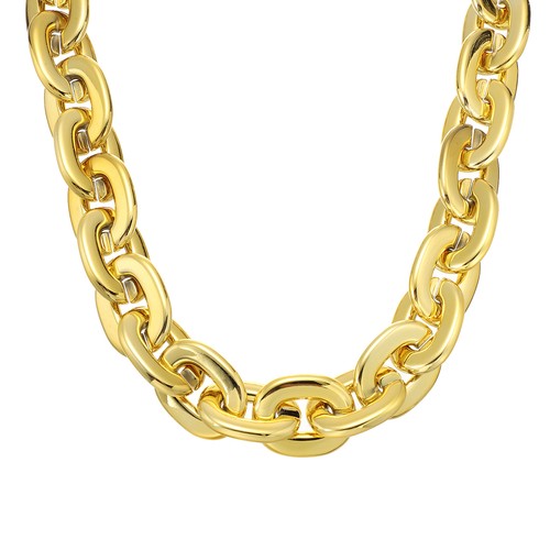 Plastic chain necklace - plastic,