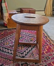 Vintage Stool With Hand Hold