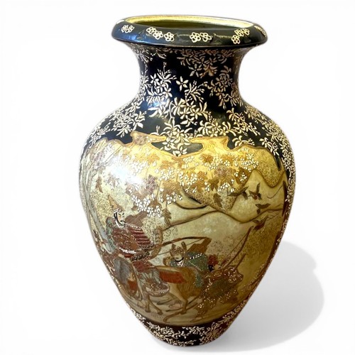 Satsuma pottery ceramic vase - satsuma,