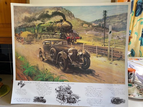 Rare railway motor car art - railway,