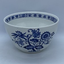 Vintage J & G Meakin Classic White Nordic Blue White  Large Open Sugar Bowl