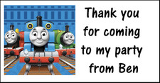 Personalised 48 Thomas The Tank Engine Stickers Labels Party Bag Sweet Cones