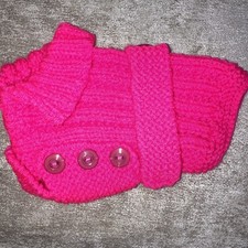 Small Chihuahua/Puppy Cerise Pink Dog Jumper/Coat