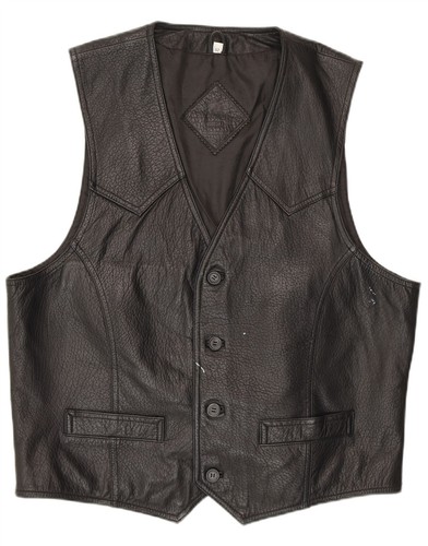Vintage mens leather waistcoat - vintage,