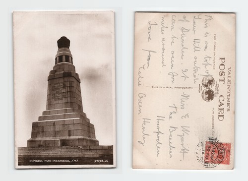 Vintage rppc postcard dundee - postcard,