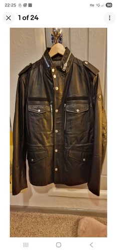 Men leather jacket - jacket, (diesel)