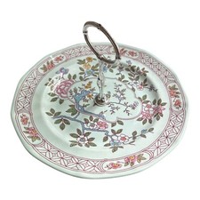 Adam’s Ironstone Calyx Ware Singapore Bird Cake Sandwich Tidbit Serving Plate