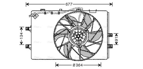 Ava radiator fan ms7509 - fan, for