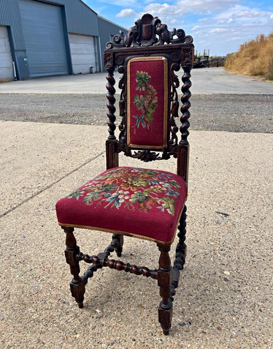 Antique victorian carved - carved, oak
