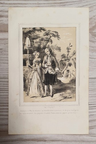 1850 lithograph art - art, print