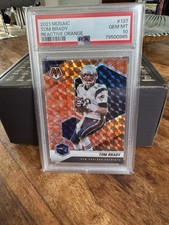 2021 Panini Mosaic - Tom Brady #137 Mosaic Reactive Orange Prizm