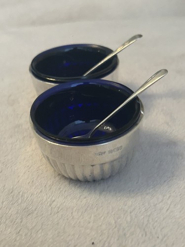 Antique sterling silver salts - antique,