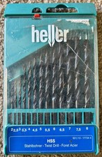 13Pc QUALITY HELLER HSS-G GROUND DRILL BIT SET 2mm-8mm Steel Metal Cutting Bits