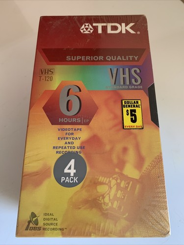 Tdk blank vhs tapes t120 - tdk,