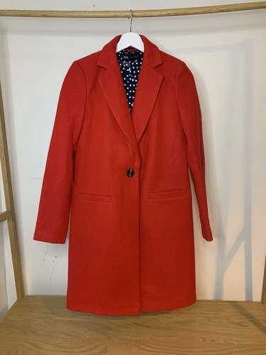 Woman red wool midi coat - red,