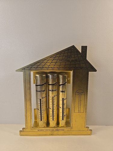 Vintage money counter bank - money,