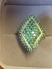 Vintage 9ct Gold Emarald