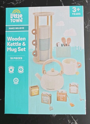 Aldi little town wooden kettle - aldi,