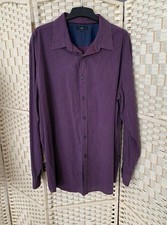Jeff Banks Purple & Blue Striped Long Sleeve Shirt Size XXL
