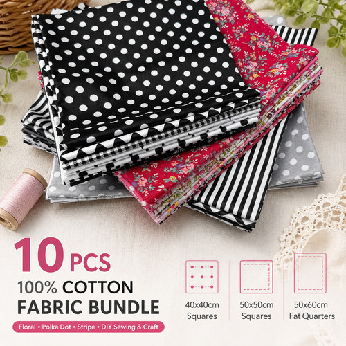 10pcs cotton fabric bundle - 10pcs,