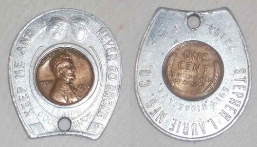 1953 encased wheat cent - d,