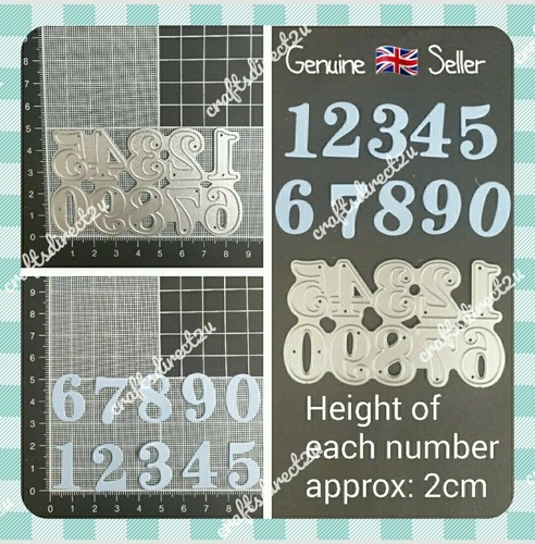 Metal cutting die numbers - -,