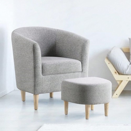 Grey tub chair bucket sofa - grey,