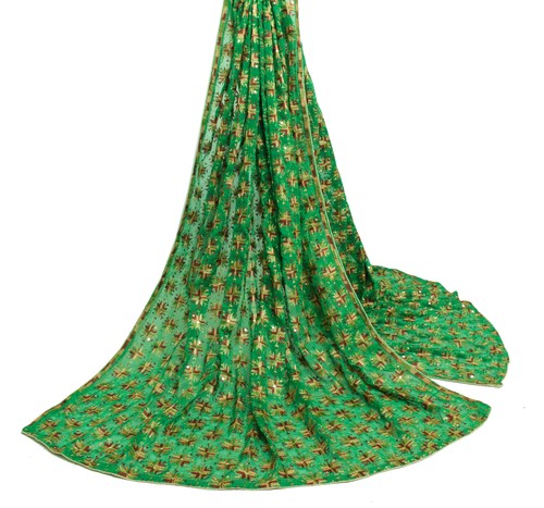 Sushila vintage green dupatta - vintage,