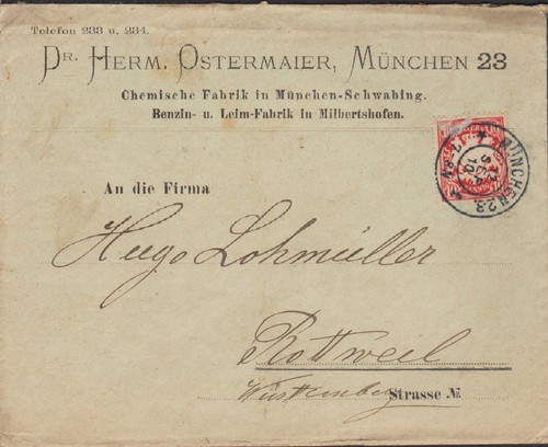 Munich envelope 1910 dr - munich,,