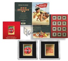 Coca Cola Logos Set in Gold 12