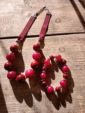 Vintage Necklace  and  Bracelet  Laura Ashley Morello  Cherry Round Beads Choker