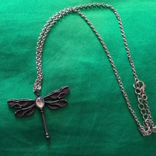 Dragonfly necklace silver