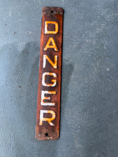 VINTAGE ENAMEL DANGER SIGN