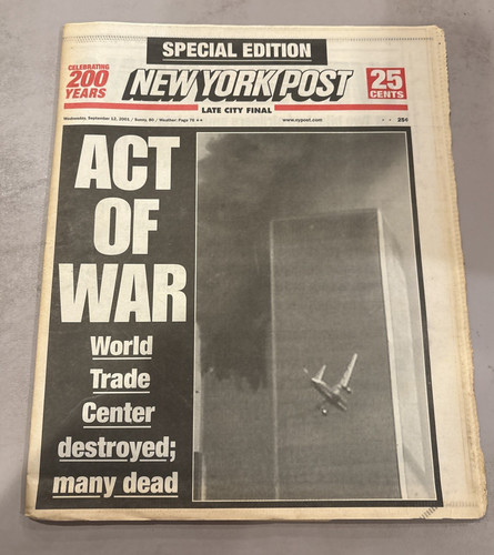 New york post sept 2001 - new,