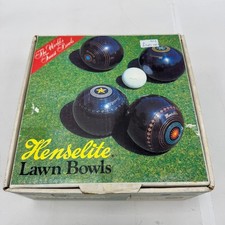 Henselite Lawn Bowls, Size 5, 4 x Bowls, "Vitalite"