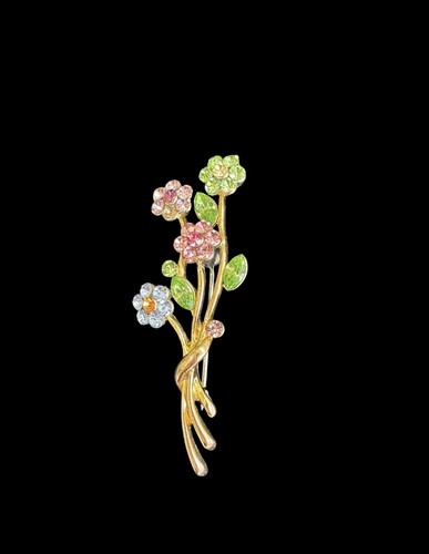 Gold tone floral - tone,