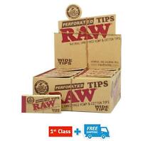 Genuine Raw Perforated Wide Tip Natural Cotton Smoking Rolling Roach Card Filter