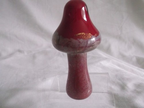 Studio glass toadstool - glass,