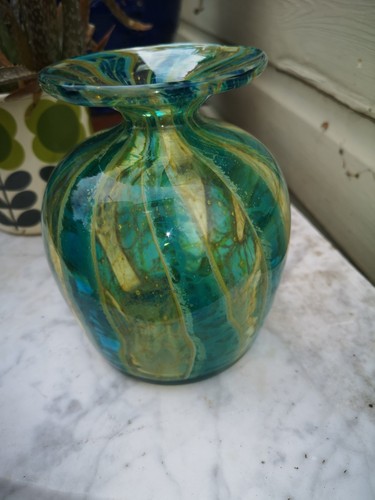 Mdina blue crystal glass - mdina,