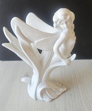 Vintage Fairy Art Deco Style, Art Nouveau White Fairy Figurine 17cm Tall...