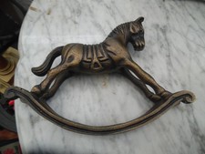 Past TIMES Childs Nursery Bronzed Metal Rocking Horse- Past Times