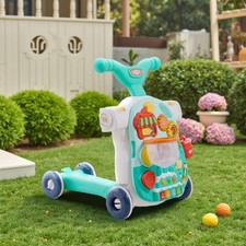 4 in 1 Walker for Toddlers Sit to Stand Walker & Push Scooter Mint Green