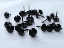ANTIQUE BLACK UPHOLSTERY NAILS Studs Tacks Pins - Sets of 100