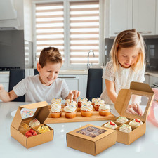 40 Pack Brown Bakery Boxes