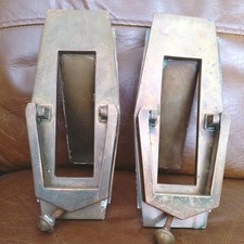 Vintage Reclaimed Art Deco Brass Letter Post Box Plate and Knocker £24@ Salvage 