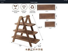 Petyoung 3 Tier Wooden Serving
