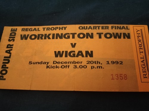 Match ticket 1992 - match, trophy