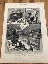 1881  print from the graphic . deer stalking and driving in scotland