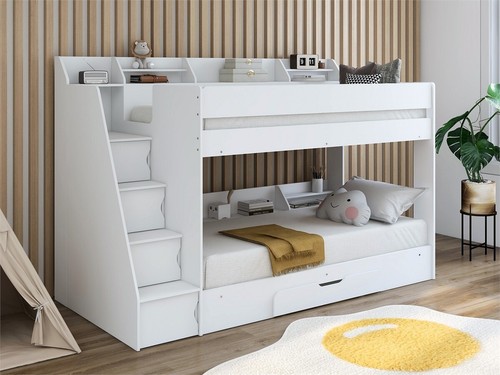 Staircase single bunk bed with - single,
