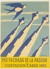 Original vintage Barcelona Gaudi Sagrada  Familia Architecture cool art poster